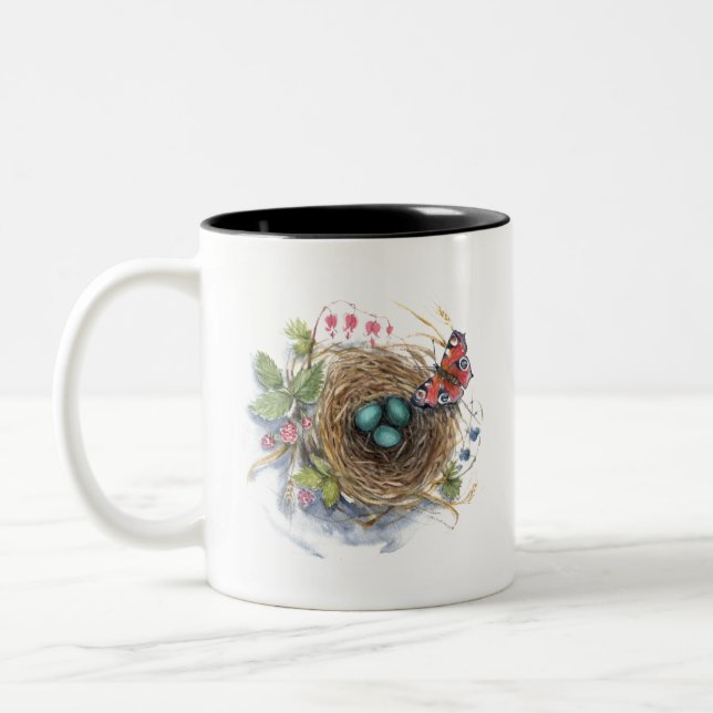 Robin Nest Zweifarbige Tasse (Links)