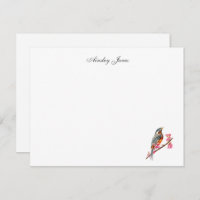Robin on chertree watercolor Danke Karte