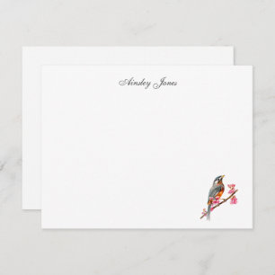 Robin on chertree watercolor Danke Karte