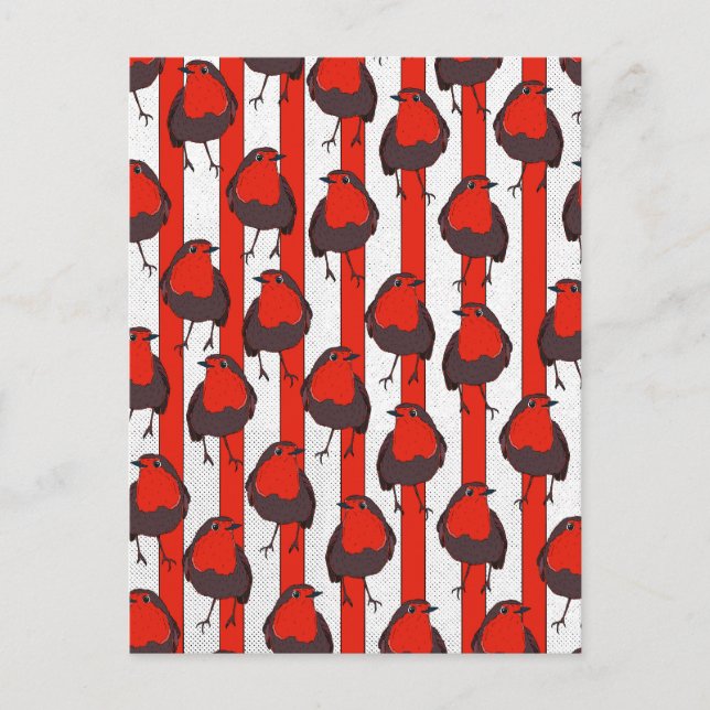 Robin Pattern Postkarte (Vorderseite)