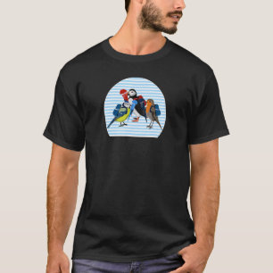 Robin Puffin Bird erster Tag in der Schule T-Shirt