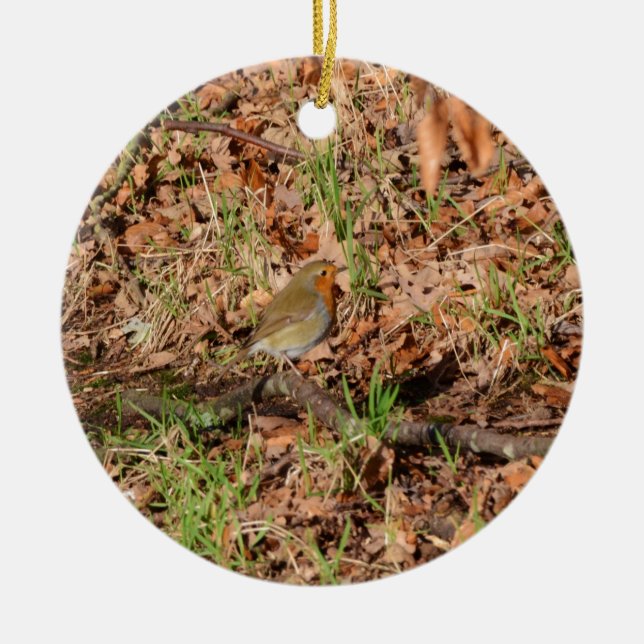 Robin RedBrust Keramik Ornament (Vorne)