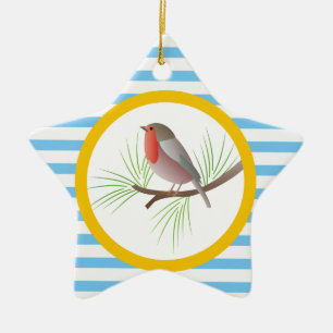 Robin RedBrust-Sonderschmuck Keramikornament