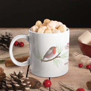 Robin Redust und Frohe Weihnachtstypografie Kaffeetasse