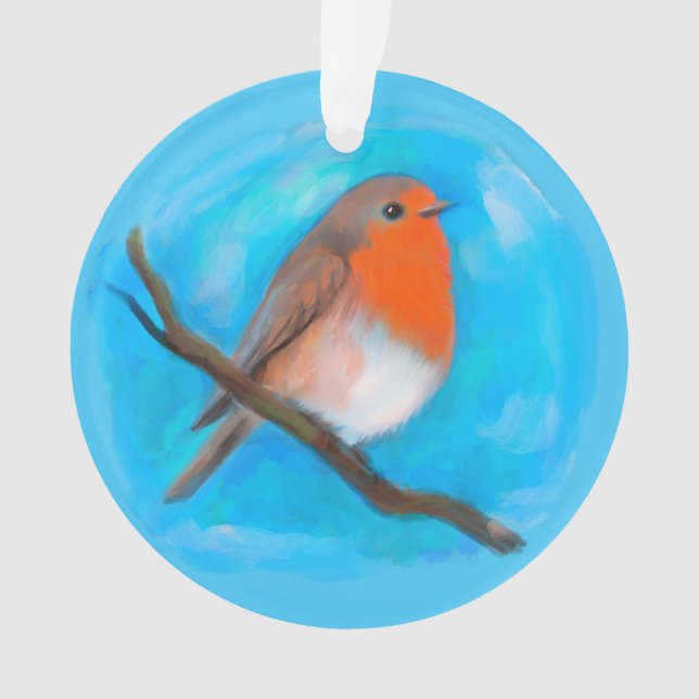 Robin Rotbrust Ornament (Vorderseite)