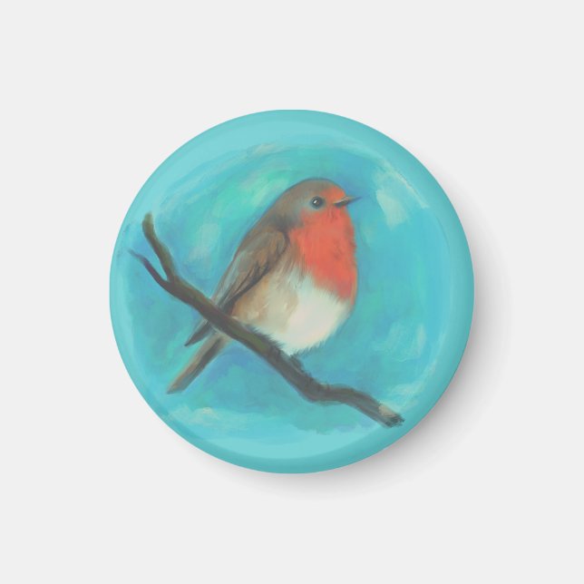 Robin Rotbrustmagnet Magnet (Vorne)