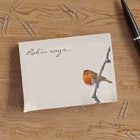 Robin Says Personalisiert Bird Post it Notes