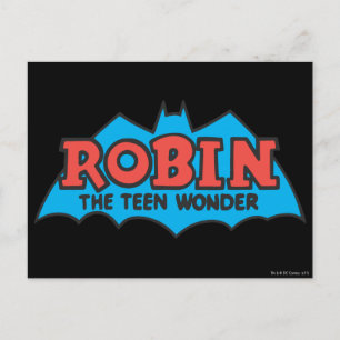 Robin The Teen Wonder Logo Postkarte