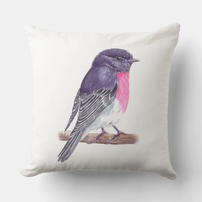 Robin Throw Pillow Kissen (Vorderseite)
