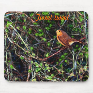 Robin Tweet tweet Mouse mat Mousepad