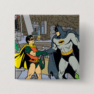 Robin und Batman Handshake Button