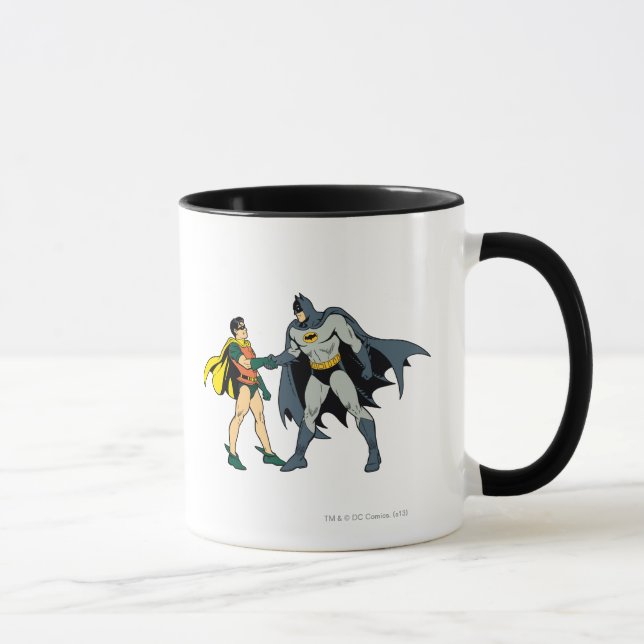 Robin und Batman Handshake Tasse (Rechts)