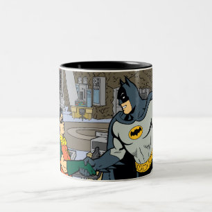 Robin und Batman Handshake Zweifarbige Tasse