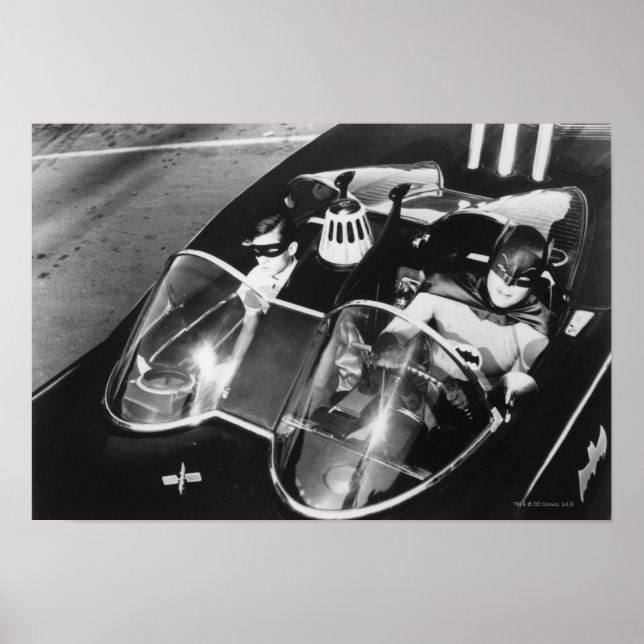 Robin und Batman in Batmobile Poster (Vorne)