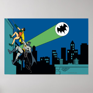 Robin und Batman klettern Poster