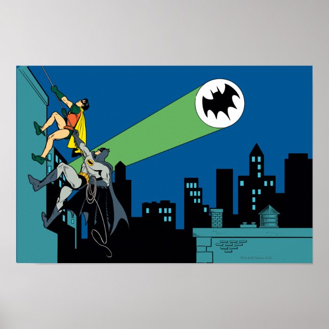 Robin und Batman klettern Poster (Vorne)