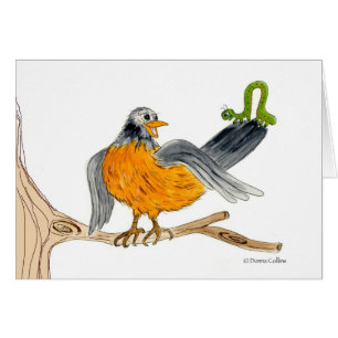 Robin und Green-Inch-Wurm