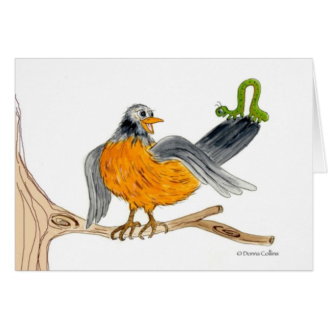 Robin und Green-Inch-Wurm (Vorderseite (Horizontal))