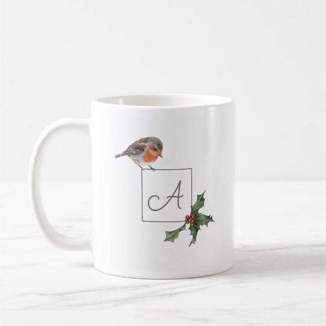 Robin und Holly Christmas Tasse (Links)
