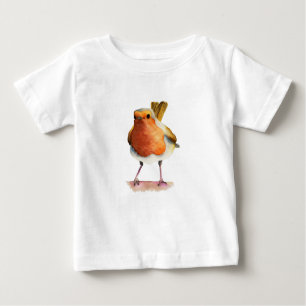 Robin-Vogel-Aquarell-Malerei Baby T-shirt