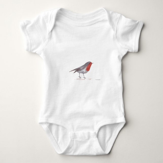 Robin-Vogel Baby Strampler (Vorderseite)