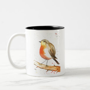 Robin-Vogel Zweifarbige Tasse