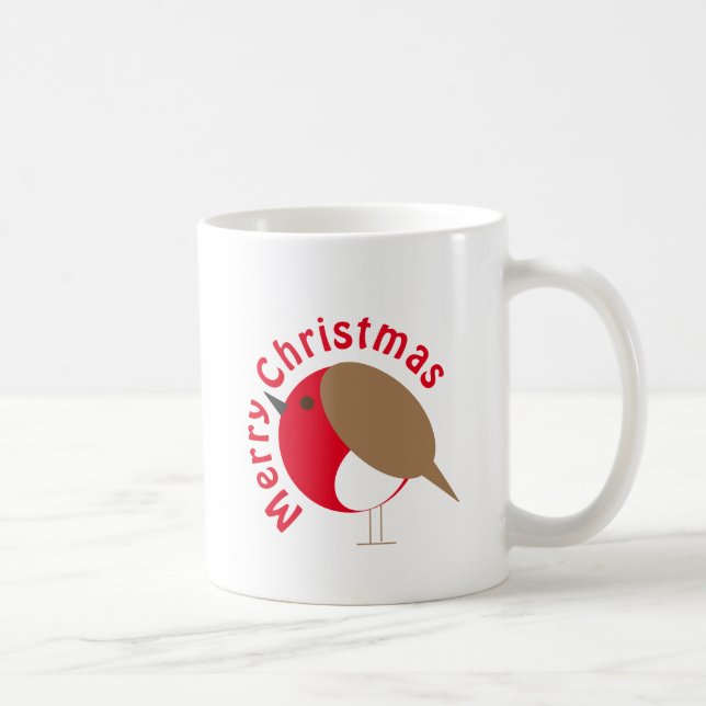 Robin Weihnachts-Tasse Kaffeetasse (Rechts)
