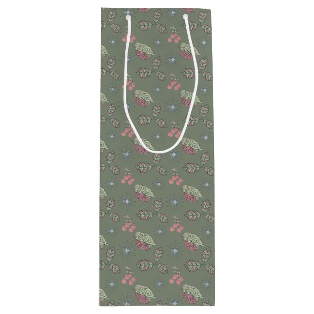 Robin Weihnachtsgeschenk Tasche Geschenktüte Für Weinflaschen (Vorderseite)