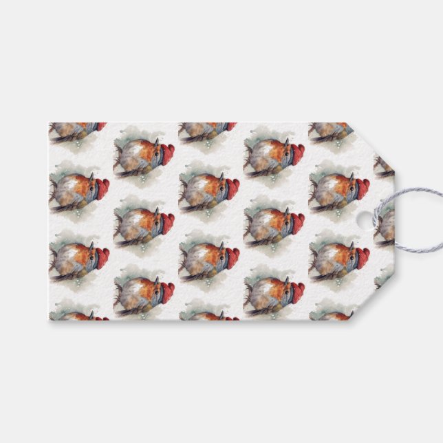 Robin Winter Delight Geschenkanhänger (Vorderseite (Horizontal))