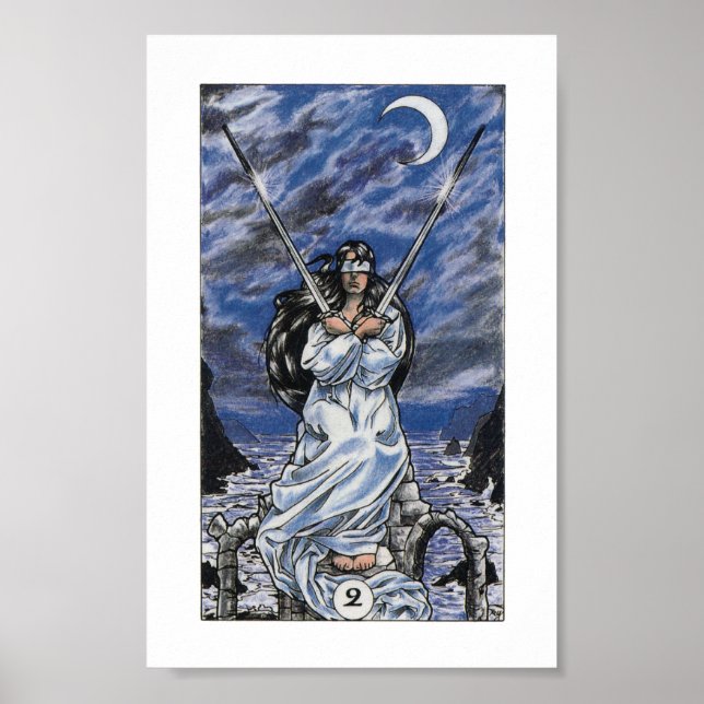 Robin Wood Tarot - 2 Schwerter Poster (Vorne)