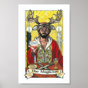 Robin Wood Tarot - Major 1 Magician Poster
