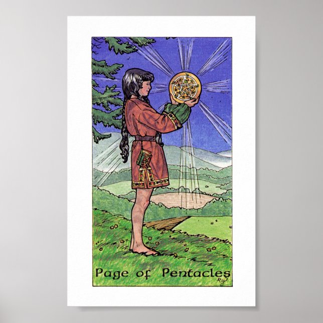 Robin Wood Tarot - Seite der Pentagramme Poster (Vorne)