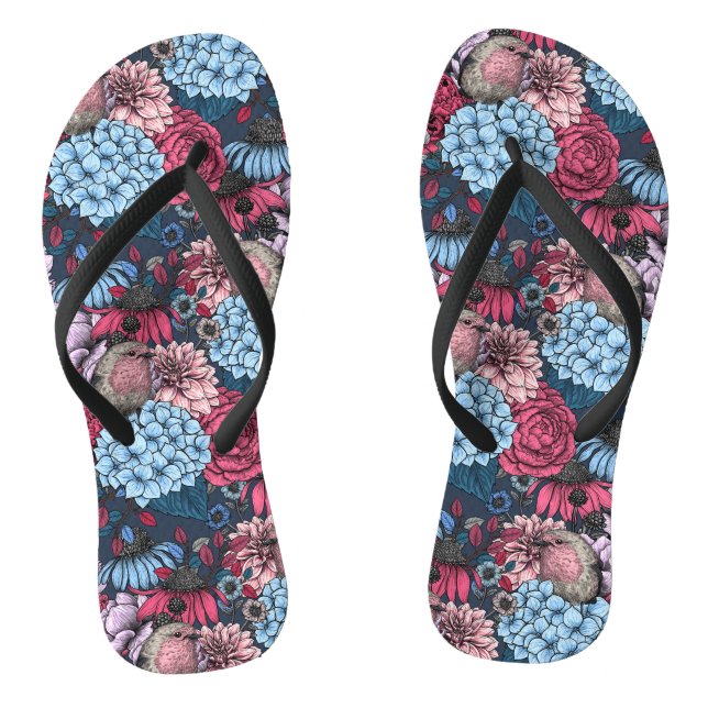 Robinen im Garten 3 Flip Flops (Fußbett)