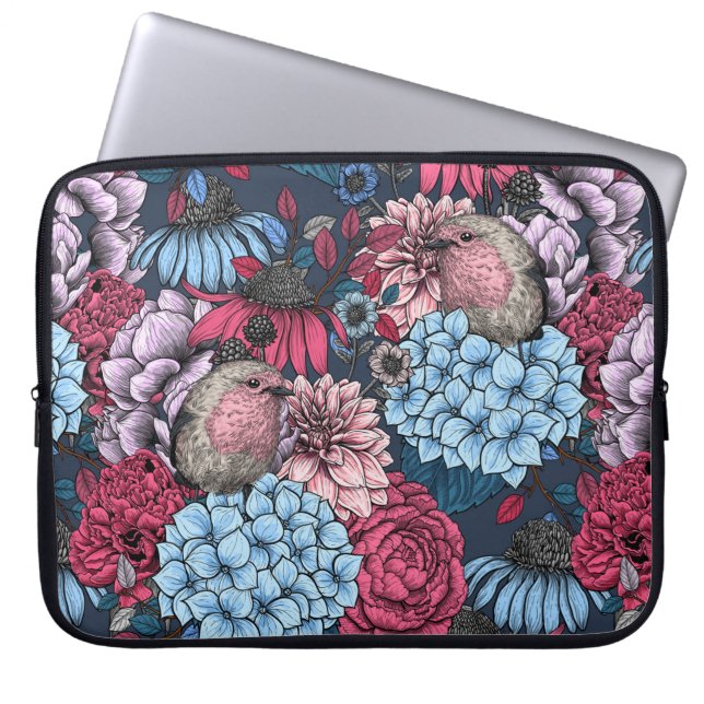 Robinen im Garten 3 Laptopschutzhülle (Vorderseite)