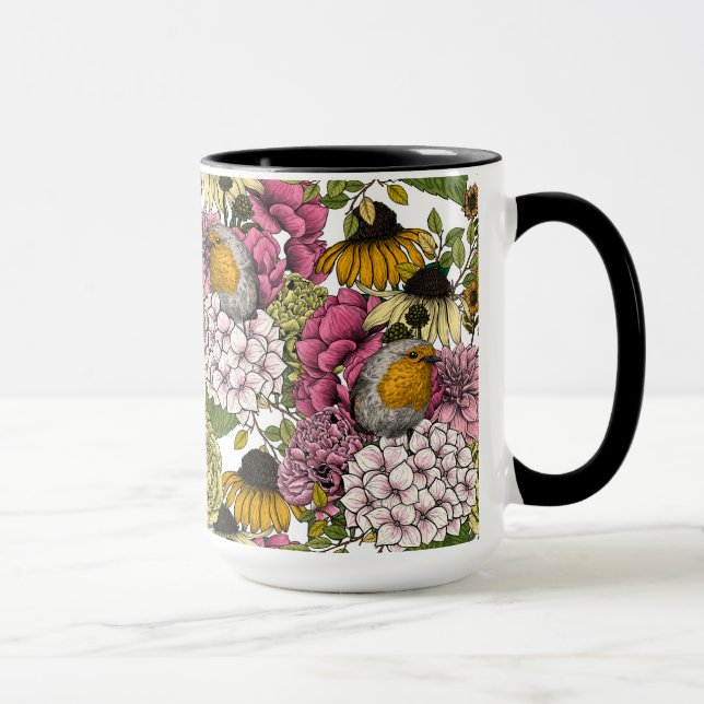 Robinen im Garten Tasse (Rechts)