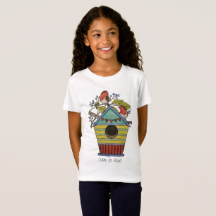 Robinen mit Blueberries und Birthaus T-Shirt
