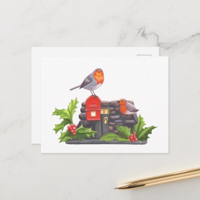 Robin's Briefe Postkarte (Vorderseite/Rückseite Beispiel)