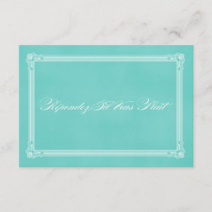 Robin's Egg Blau Poster Stil Hochzeit RSVP Karte