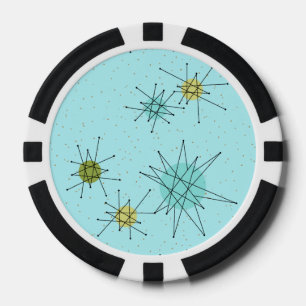 Robin's Egg Blue Atomic Sternexplosion Poker Chip