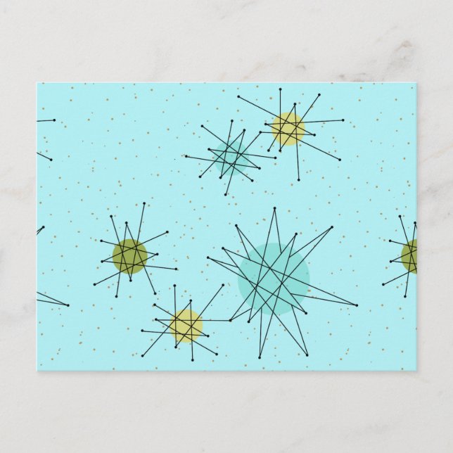 Robin's Egg Blue Atomic Sternexplosion Postcard Postkarte (Vorderseite)