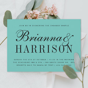 Robin's Egg Blue Couples Names Polterabend Einladung