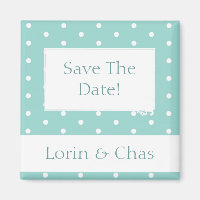 Robin's Egg Blue Jewelry Box mit Polka Dots