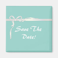 Robin's Egg Blue Jewelry Box mit weißem Band