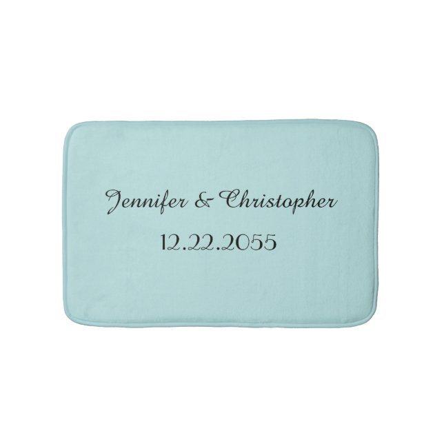 Robins Egg Blue Personalisiert Plush Bath Mat Badematte (Vorderseite)