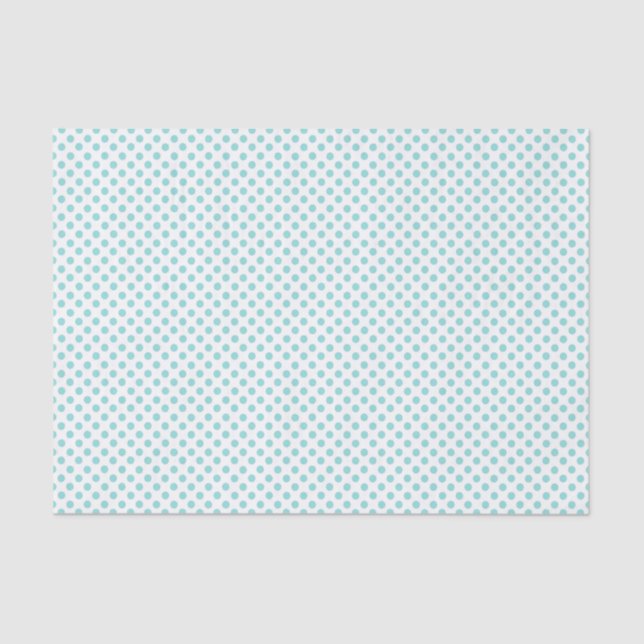 Robins Egg Blue Polka Dot Tissue Paper Seidenpapier (Vorderseite)