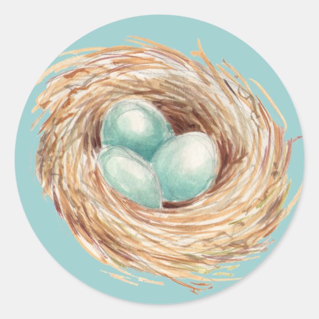 Robin's Egg Nest Blue Sticker (Vorderseite)
