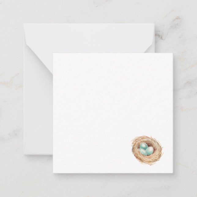 Robins Egg Nest Card Blank Einladung Note Letter (Vorderseite)