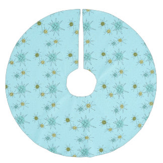 Robins Ei-blauer AtomSternexplosion-Baum-Rock Polyester Weihnachtsbaumdecke