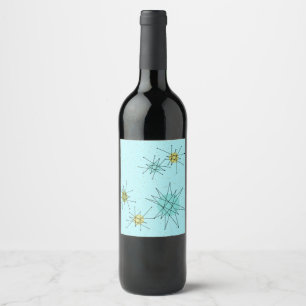 Robins Ei-blauer AtomSternexplosion-Wein-Aufkleber Weinetikett