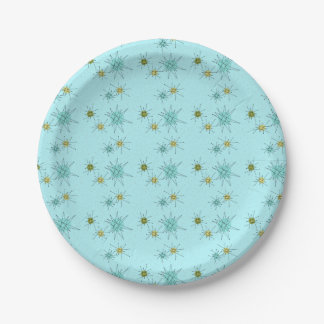 Robin's Ei Blue Atomic Sternexplosion Paper Plate Pappteller